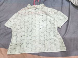 White Crop Shirt
