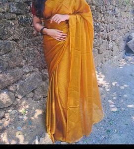 Mustard Saree