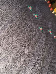 Vintage Navy Knit Top