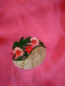 Embroidery Work Wedding Saree