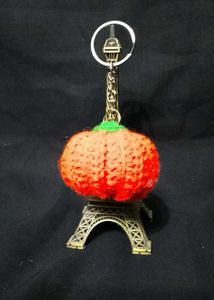 Crochet Pumpkin Keychain 6pics