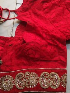 Red Embroidered Blouse