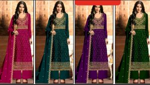 Designer Suits With Beautiful Stone And Zari Work