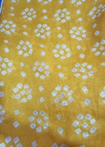 Yellow Cotton Saree With Blouse