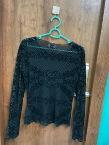 Elegant Black Lace Top