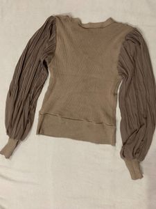 Chikku Brown Wrap Top