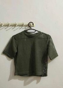 Green Mesh Top