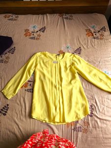 Yellow Long Sleeve Blouse