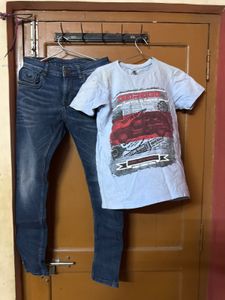 Tshirt + Jeans Combo For Men