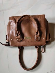 Brown Structured Satchel