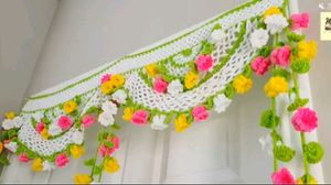 Floral Crochet Door Topper