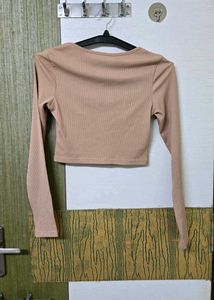 Square Neck Long Sleeve Top