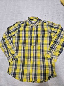 US Polo Yellow Checkered Shirt (Size L)