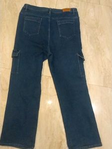 Vintage Flare Cargo Jeans