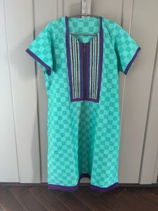 Checkered Blue Kurta