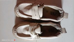 Zara Chunky White Loafers