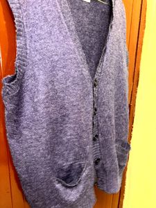 Blue Knitted Vest