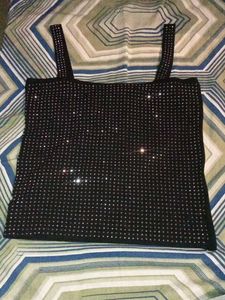 Sparkly Black Tank Top