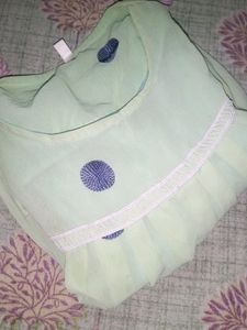 Green Top And Tunic Type For Women Empire Shape.