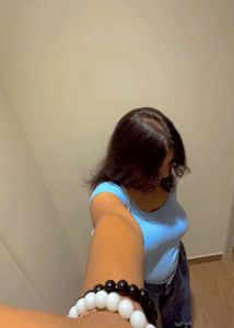 Cute Blue Ribbed Top