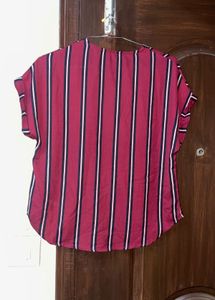 Striped V-Neck Top