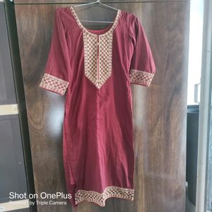 Maroon Kurta Pant Set