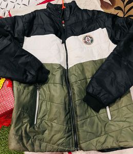 Men’s Stylish Colorblock Puffer Jacket