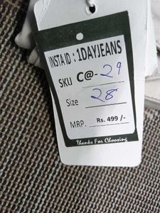 C@29 Size-28 Straight Jeans