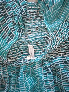 Blue Patterned Maxi Dress