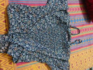 Blue Top With Shrug