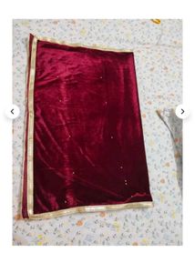 Marron Velvet Dupatta