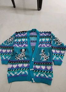 Vintage Dalmatian Print Cardigan