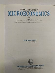Class 11 Micro Economics By Sandeep Garg