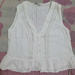 White Sleeveless Top