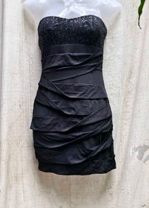 13296. Sparkly Black Party Dress