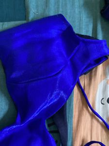 Elegant Blue Saree padded Blouse