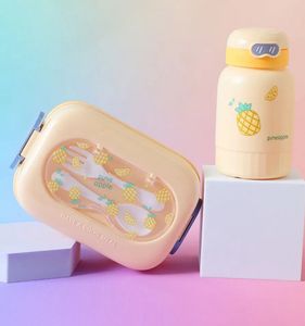 Kawaii Pineapple Lunchbox & Bottle Set