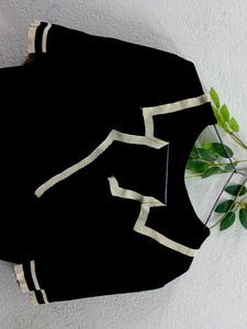 Retro Sailor Style Black Dress