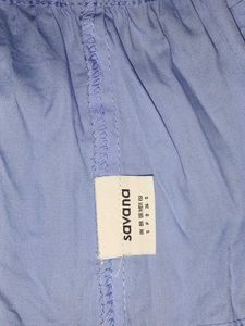 Cute Blue Bow-Tie Blouse