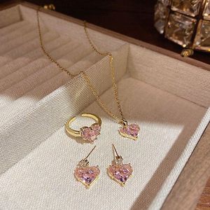 Pink diamond cut Heart set🎀