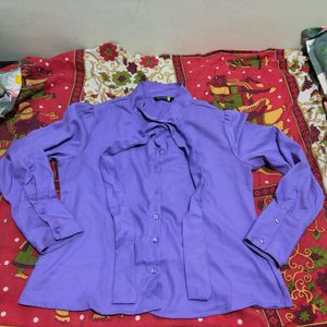 Tokyo Talkies Purple Casual Shirt