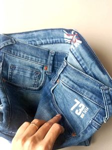 Stonewashesd Pepe Jeans With Distress Details
