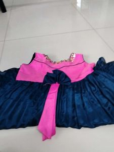 Pink And Teal Blue Frock...