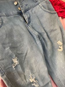 Distressed Light Wash Jeans