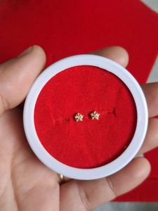 Cute Flower Stud Earrings Gold
