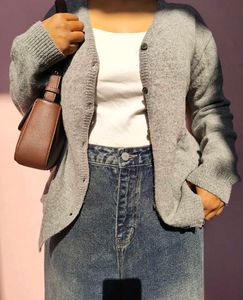 Gray Button-Up Cardigan