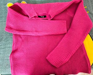 DNMX Cute Knitted Pink Pullover
