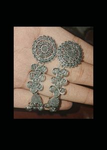 Silver Jhumka Earrings