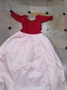 Girls Red and Pink Lengha Choli