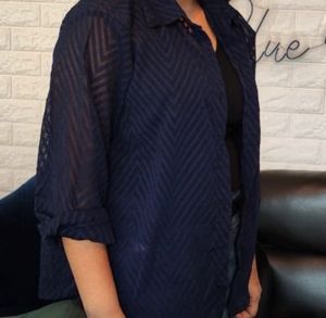 Blue Shirt For Women Party Wear